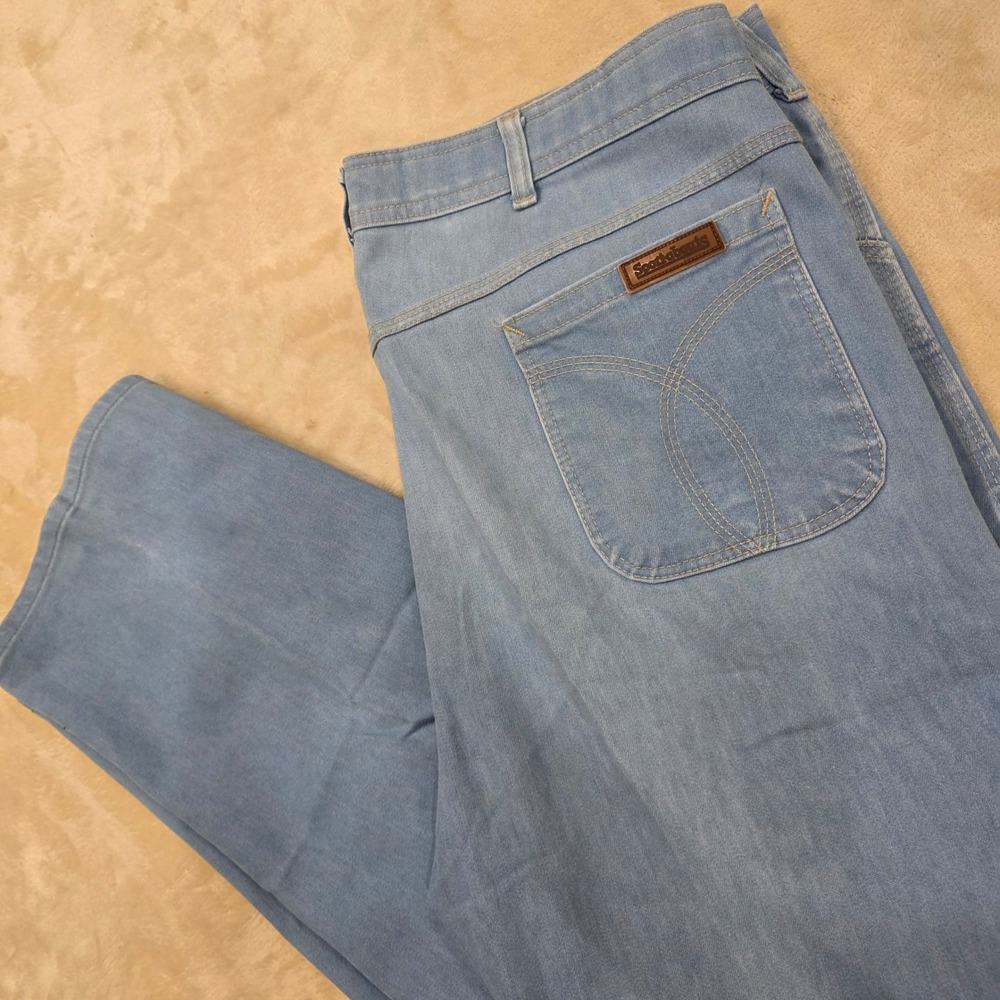Vintage 80s Sport-abouts Jeans Men's Size 38x30 Straight Leg Light Wash